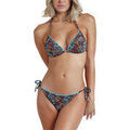 Maillots de bain Admas Ensemble deux pi&egrave;ces bikini triangle push-up Ethnic Feathers Bleu