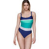 Maillots de bain Luna Splendida Maillot de bain une pi&egrave;ce pr&eacute;form&eacute; Horizon Splendida Bleu