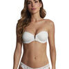 Bandeaux & bretelles amovibles Selmark Soutien-gorge bandeau pr&eacute;form&eacute; armatur&eacute; Gabrielle Mariage Blanc