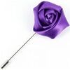 Broches Cravate Avenue Signature Boutonni&egrave;re rose satin Violet