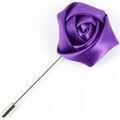 Broches Cravate Avenue Signature Boutonni&egrave;re rose satin Violet Grenoble