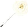 Broches Cravate Avenue Signature Boutonni&egrave;re Pivoines Blanc