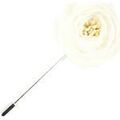 Broches Cravate Avenue Signature Boutonni&egrave;re Pivoines Blanc Grenoble
