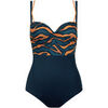 Maillots de bain Lisca Maillot de bain une pi&egrave;ce pr&eacute;form&eacute; TANZANIA Bleu