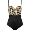 Maillots de bain Lisca Maillot de bain une pi&egrave;ce pr&eacute;form&eacute; TANZANIA Noir