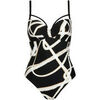 Maillots de bain Lisca Maillot de bain une pi&egrave;ce pr&eacute;form&eacute; HONOLULU Noir