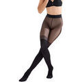 Collants & bas Lisca Collants effet bas superpos&eacute;s genoux Fashion Lines Noir