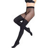 Collants & bas Lisca Collants effet bas superpos&eacute;s genoux Fashion Edgy Noir