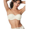 Bandeaux & bretelles amovibles Selmark Soutien-gorge bandeau pr&eacute;form&eacute; armatur&eacute; FEDERICA MARIAGE Blanc