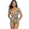 Maillots de bain Selmark Maillot de bain une pi&egrave;ce triangle pr&eacute;form&eacute; Galapagos Blanc
