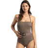 Maillots de bain Admas Maillot de bain une pi&egrave;ce bustier pr&eacute;form&eacute; Fresh Leaves Vert