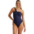 Maillots de bain Admas Maillot de bain 1 pi&egrave;ce asym&eacute;trique pr&eacute;form&eacute; Cruise Bleu