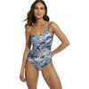 Maillots de bain Selmark Maillot de bain une pi&egrave;ce armatur&eacute; asym&eacute;trique Zanzibar Bleu