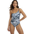 Maillots de bain Selmark Maillot de bain une pi&egrave;ce armatur&eacute; asym&eacute;trique Zanzibar Bleu
