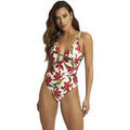 Maillots de bain Selmark Maillot de bain une pi&egrave;ce triangle pr&eacute;form&eacute; Bahamas Blanc Grenoble