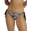 Maillots de bain Selmark Bas maillot slip de bain taille basse &agrave; nouettes Creta Noir