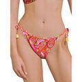 Maillots de bain Lisca Bas maillot slip de bain taille basse &agrave; nouettes Kavala Orange Grenoble