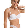 Bandeaux & bretelles amovibles Lisca Soutien-gorge bandeau balconnet pr&eacute;form&eacute; Nikki Blanc