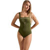 Maillots de bain Lisca Maillot une pi&egrave;ce pr&eacute;form&eacute; shapewear sans armatures Union Vert