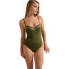 Maillots de bain Lisca Maillot une pi&egrave;ce pr&eacute;form&eacute; multipositions Union Island Vert