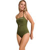 Maillots de bain Lisca Maillot une pi&egrave;ce shapewear armatur&eacute; multipositions Union Vert