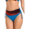 Maillots de bain Lisca Bas maillot slip de bain taille haute c&ocirc;t&eacute;s r&eacute;glables Bleu