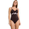 Maillots de bain Lisca Maillot de bain une pi&egrave;ce pr&eacute;form&eacute; sans armatures Toulouse Marron