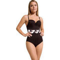 Maillots de bain Lisca Maillot de bain une pi&egrave;ce pr&eacute;form&eacute; Toulouse Marron