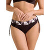 Maillots de bain Lisca Bas maillot slip de bain taille haute c&ocirc;t&eacute;s r&eacute;glables Marron