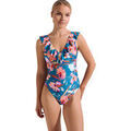 Maillots de bain Lisca Maillot de bain une pi&egrave;ce pr&eacute;form&eacute; sans armatures Rimini Bleu