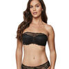 Bandeaux & bretelles amovibles Selmark Soutien-gorge bandeau bustier AGATHA Noir