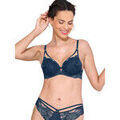 Corbeilles & balconnets Lisca Soutien-gorge pr&eacute;form&eacute; CHARISMA Bleu Grenoble