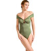 Maillots de bain Lisca Maillot de bain une pi&egrave;ce sans armatures IMPERIA Vert