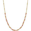 Collier Orusbijoux Collier Argent Dor&eacute; Perles Dor&eacute;e Et Pierres Quartz Rose Dor&eacute;