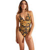 Maillots de bain Selmark Maillot de bain une pi&egrave;ce triangle pr&eacute;form&eacute; ACANTHUS Noir