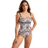 Maillots de bain Selmark Maillot de bain une pi&egrave;ce pr&eacute;form&eacute; VENECIA Mare Blanc