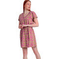 Robe Admas Robe estivale manches courtes Pink And Green