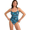 Maillots de bain Selmark Maillot de bain une pi&egrave;ce pr&eacute;form&eacute; ACANTHUS Mare Bleu
