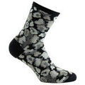 Chaussettes sur Grenoble : Chaussettes Kindy Mi-chaussette fantaisie Panth&egrave;re jersey MADE IN FRANCE Noir