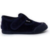 Chaussons b&eacute;b&eacute; Pisamonas Salom&eacute;s Barefoot Velours Bout Caoutchouc Bleu