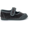 Chaussons b&eacute;b&eacute; Pisamonas Babies Barefoot Velours Bout Caoutchouc Gris