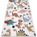 D&eacute;coration sur Grenoble : Tapis Rugsx Tapis FUN Dino pour enfants Dinosaures cr&egrave;me 80x150 cm Beige 80x150 cm. . Maison & D&eacute;co > Tapis.