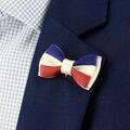 Broches Cravate Avenue Signature Boutonni&egrave;re mini noeud papillon tricolore Multicolore Grenoble