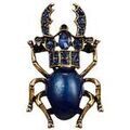 Broches Clj Charles Le Jeune Broche Scarab&eacute;e Bleu Grenoble