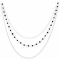 Collier Orusbijoux Collier Argent Triple Collier Petite Perles Spinelle Noire Argent&eacute; Grenoble