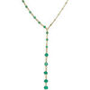 Collier Orusbijoux Collier Argent Dor&eacute; Cascade Cravate Pierre Onyx Vert Dor&eacute;