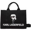 Sac &agrave; main Karl Lagerfeld Ikon Karl Square Tote Noir