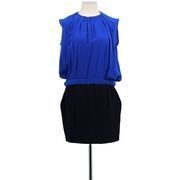 Robe courte Maje Robe en soie bleue