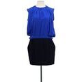 Robe courte Maje Robe en soie bleue
