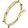 Bracelets Orusbijoux Bracelet Argent Dor&eacute; Multiples Chaine Et Pierres Naturelles Dor&eacute;